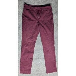 Old Navy Women's 4 Burgundy Straight Leg Pixie Pants Career Work Wear